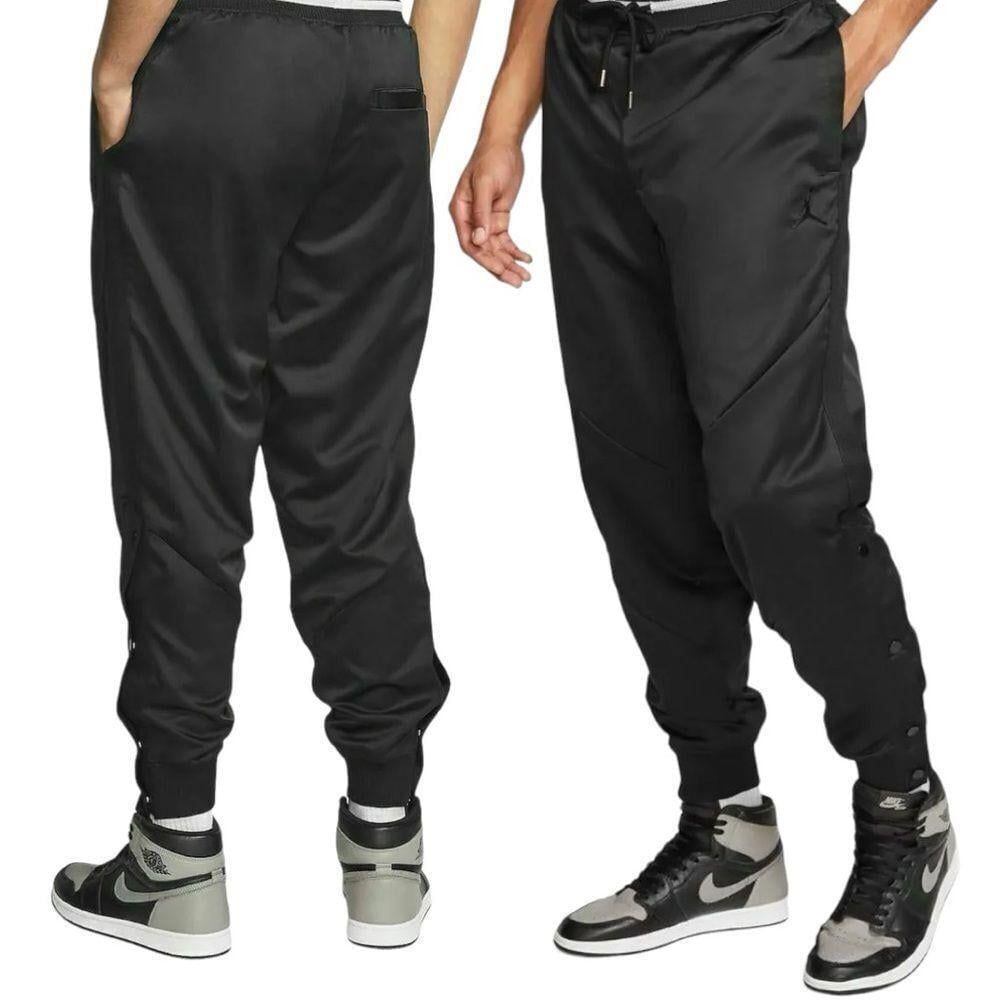 Nike Air Jordan Sport DNA Mens Tearaway Sweatpants Satin Black  L  AT9824 010